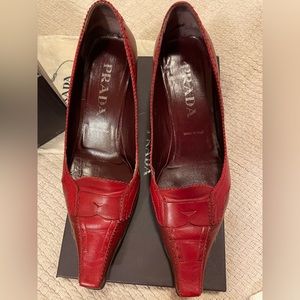 Prada kitten heel pump